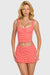 « Tendresse » — Haut Bustier Ruché, Rouge Vichy — jiblia.store