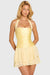 « Soie » — Robe Mini Satin Corset, Beurre