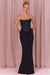 « Ébène Couture » — Robe Longue Corset Orné, Noir