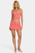 « Escapade » — Jupe-Short Taille Mi-Haute, Rouge Vichy — jiblia.store