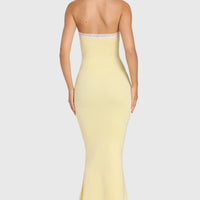 « Douceur » — Robe Midi Dentelle Modal, Beurre