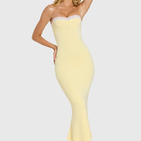 « Douceur » — Robe Midi Dentelle Modal, Beurre