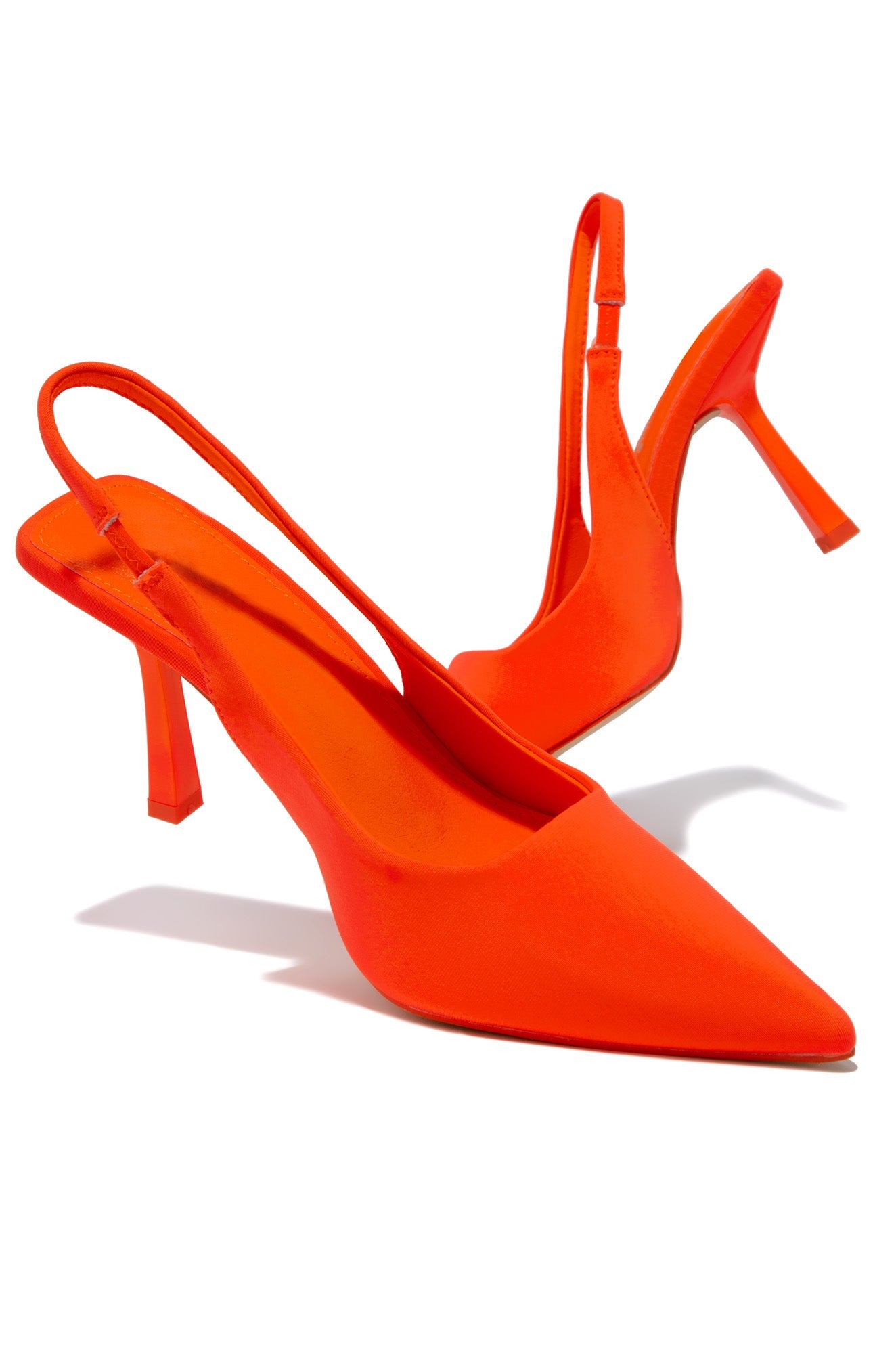 « Cariatide » — Escarpins Slingback, Orange