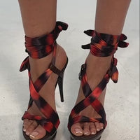 « Tigresse » — Sandales Stiletto à Plateforme, Imprimé Tigre