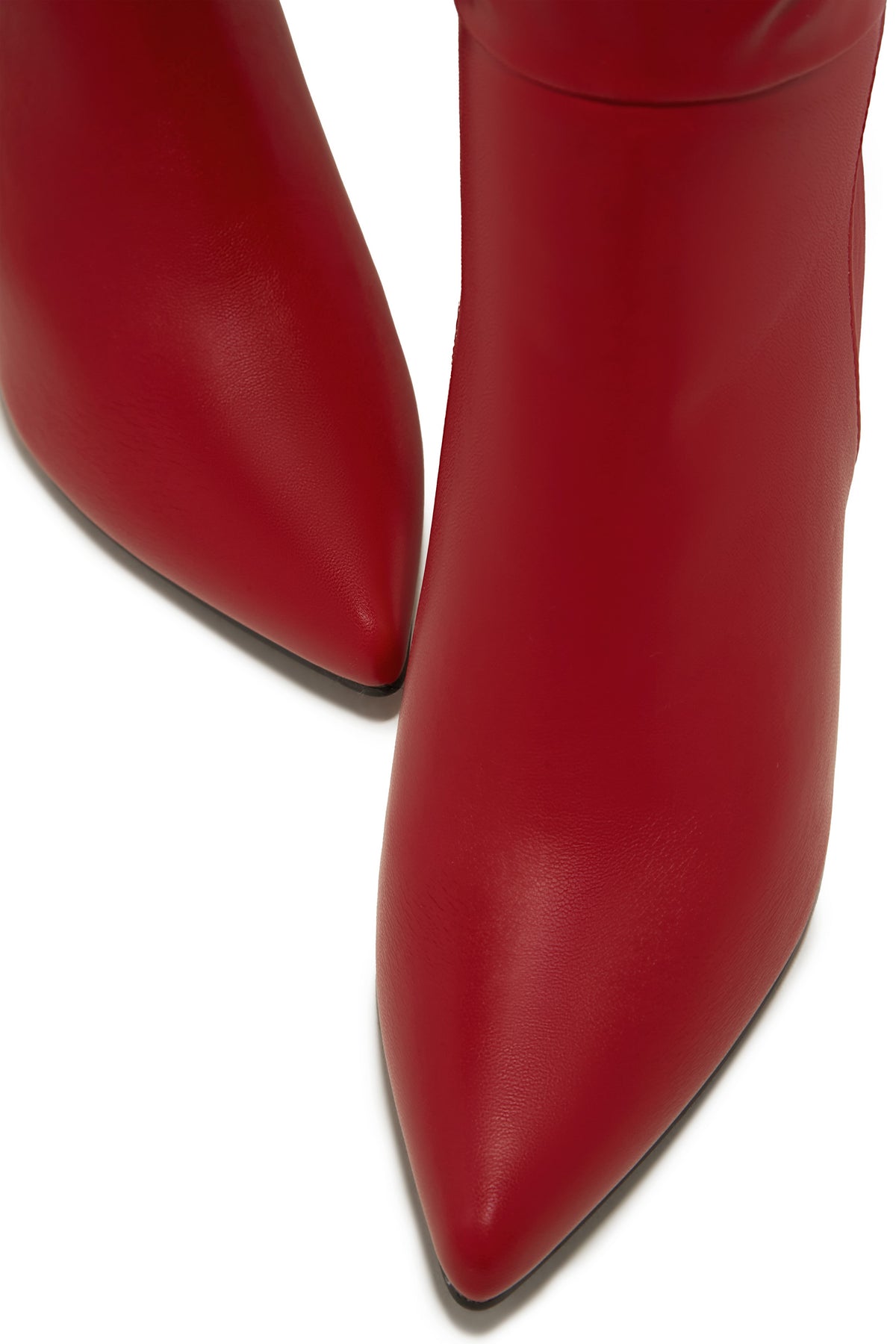 « Rouge Élan » — Bottes Hautes à Talon, Rouge