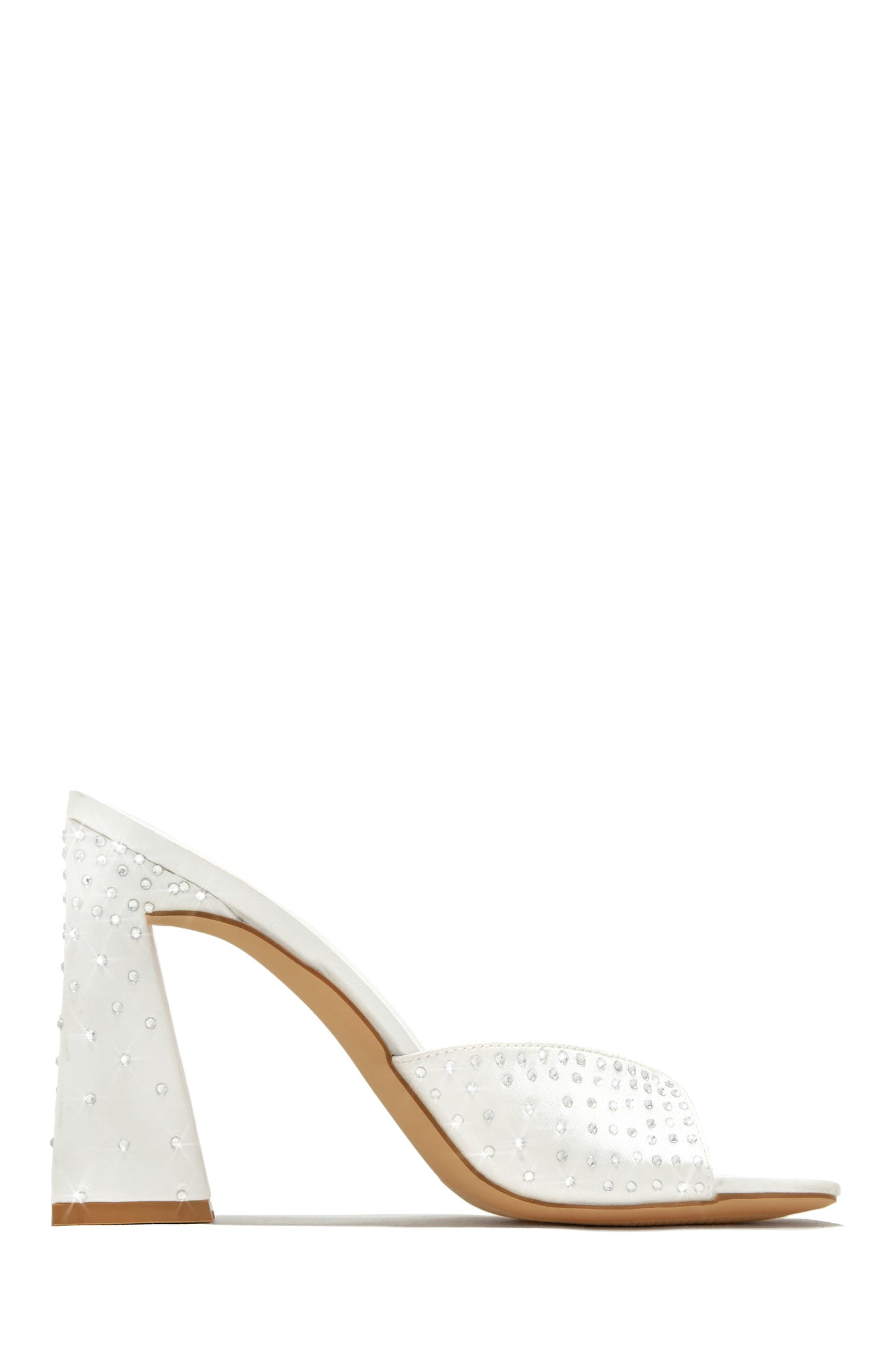 Mules Azaria Talon Bloc Blanc