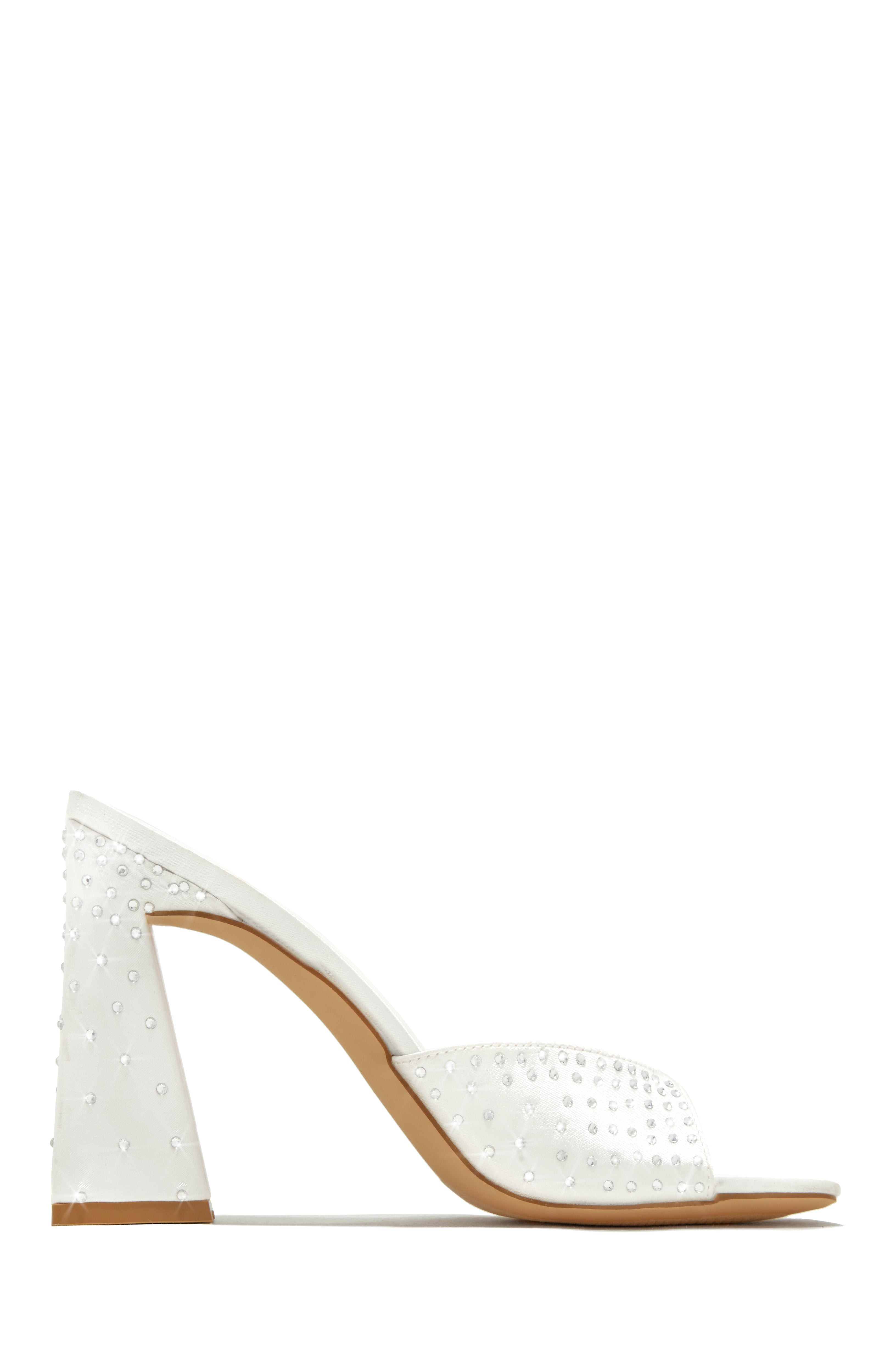 Mules Azaria Talon Bloc Blanc