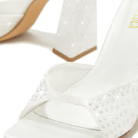 Mules Azaria Talon Bloc Blanc