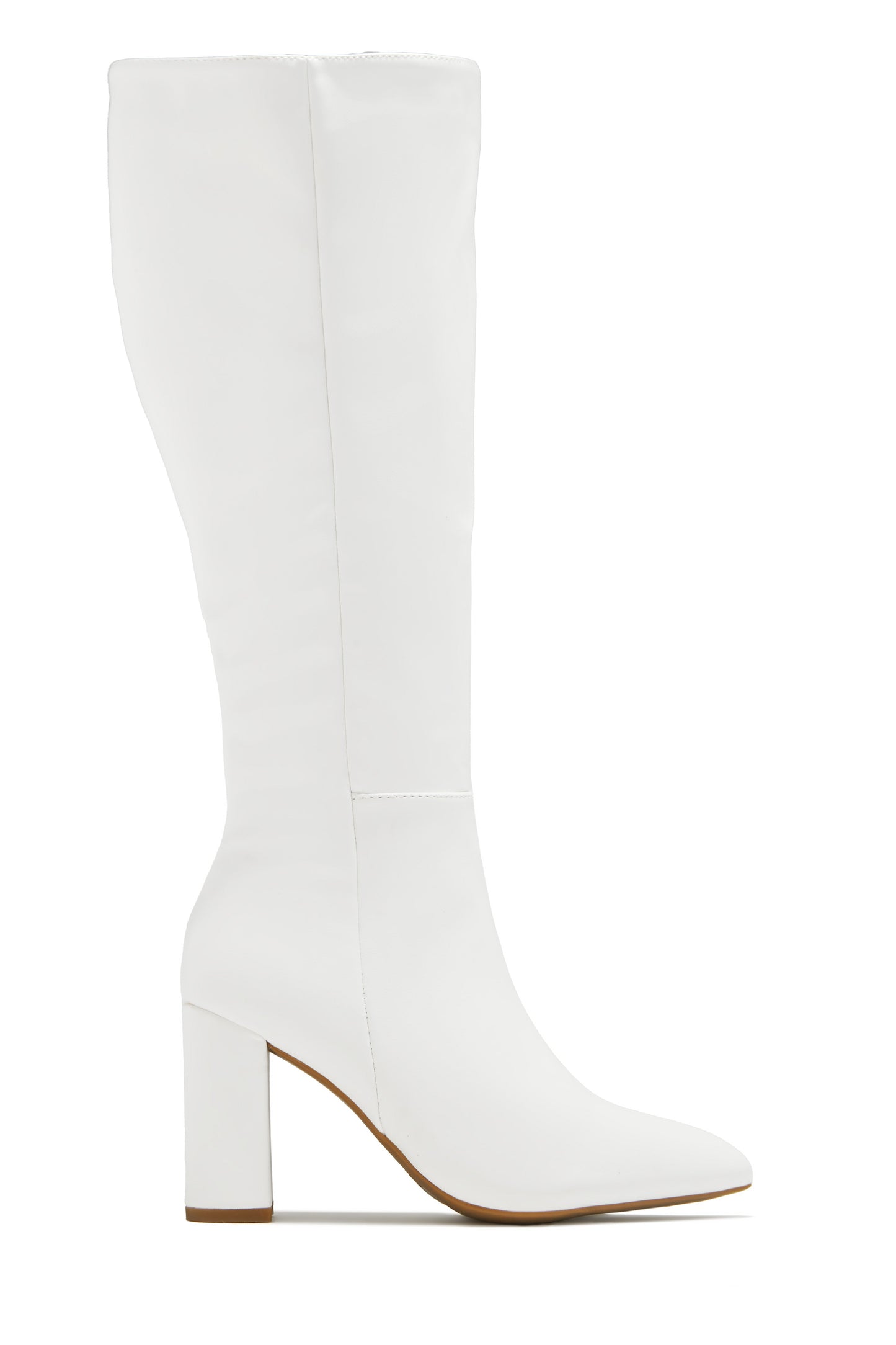 « Marron Cendré » — Bottes hautes à Talon Bloc, Marron