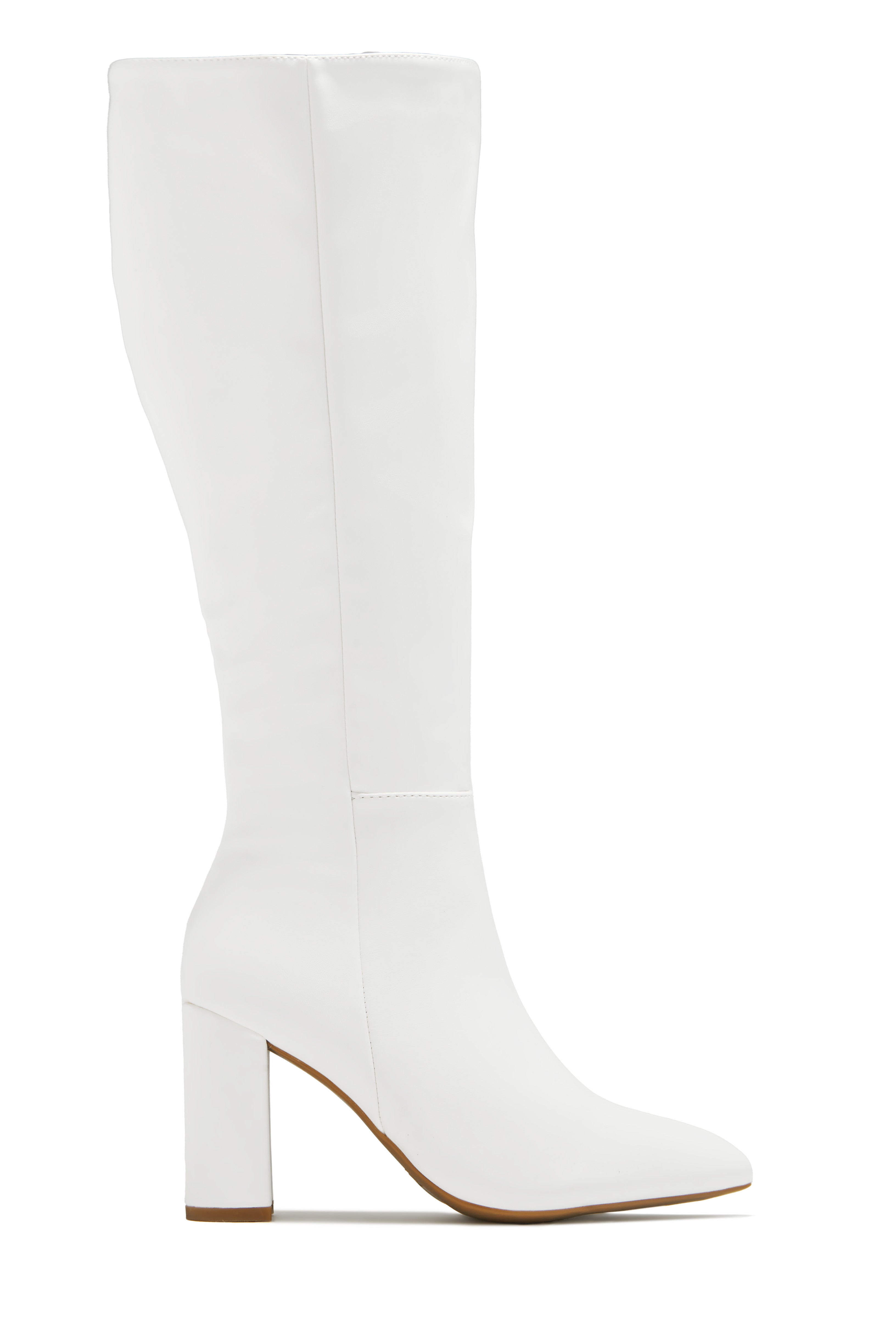 « Marron Cendré » — Bottes hautes à Talon Bloc, Marron