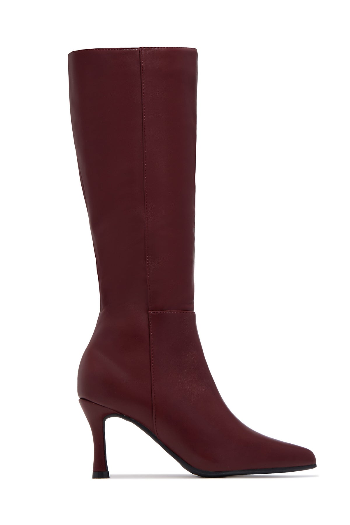 « Rubis d’Automne » — Bottes Hautes à Talon, Bordeaux