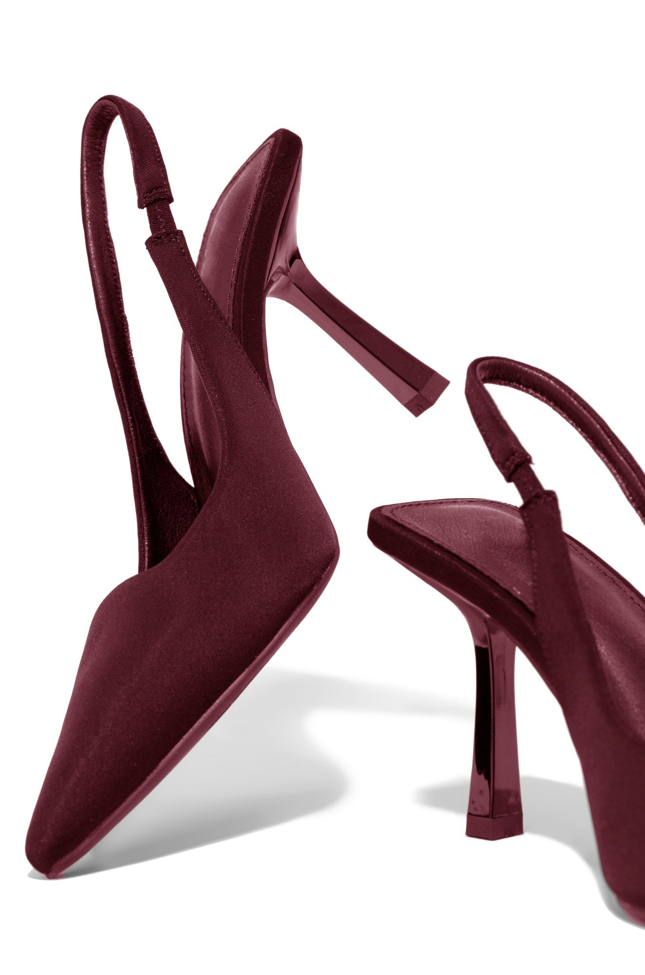 « Cariatide » — Escarpins Slingback, Bordeaux