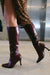 « Rubis d’Automne » — Bottes Hautes à Talon, Bordeaux